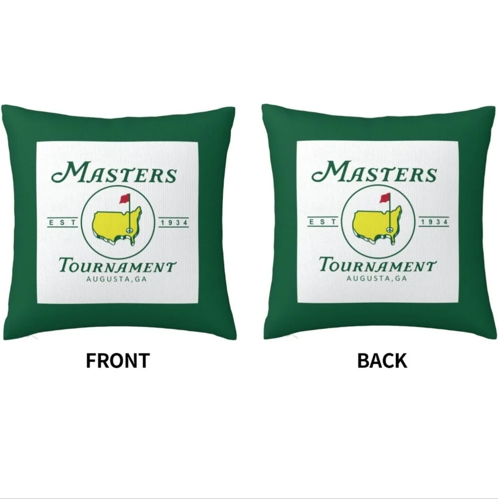 Golf Tournament Pillow Cases Square Decor Car Bed Bedroom Sofa Soft 18"X 18"Inch - Picture 4 of 5